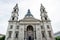 Frontage of Saint Stephen\'s basilica, Budapest, Hungary, archite