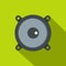 Frontal audio speaker icon, flat style