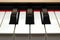 Frontal Closeup of Piano Keys