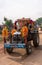 Frontal closeup of tractor  Nandakeshwar  Karnataka  India