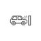 frontal crash, car, accident, insurance icon. Element of insurance icon. Thin line icon for website design and development, app