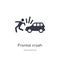 frontal crash icon. isolated frontal crash icon vector illustration from insurance collection. editable sing symbol can be use for