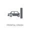 Frontal crash icon. Trendy Frontal crash logo concept on white b