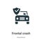Frontal crash vector icon on white background. Flat vector frontal crash icon symbol sign from modern insurance collection for