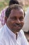 Frontal facial closeup of middle-aged man  Siddanakolla  Karnataka  India