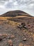 Frontal view of a huge volcano