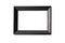 Frontal view of small wooden black photo frame