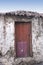 Frontal view of traditional building in Santa Cruz de La Palma. Close up of ancient declining hut on Spanish island