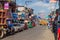 FRONTERAS, GUATEMALA - MARCH 11, 2016: Traffic on the main road in Fronteras town, Guatema