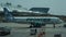 Frontier Airlines plane on tarmac at Denver International Airport