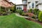 Frontyard of House with Water Fountain