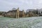 Frost covered ground at Basingwerk Abbey