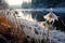 frost flowers blooming on a frozen rivers edge