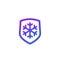 Frost-resistance, cold resistant icon, vector