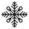 Frost snowflake icon, outline style