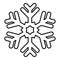 Frost snowflake icon, outline style