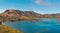 Frostastadhavatn lake in Landmannalaugar, Southern Iceland panoramic aerial view