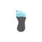 Frostbite feet. Symptoms, icons set. Vector signs for web graphics.