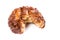 A frosted apple fritter donut