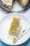 Frosted courgette lemon cake with lemon cream