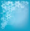 Frosted glass background with snowflakes