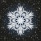 Frosted snowflake wallpaper, vector