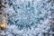 Frostwork. Close up of snowflakes and frost on the window glass. Winter background.