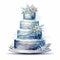 Frosty Delights: A Multi-tiered Winter Wedding Cake