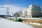 A frosty February day on the city embankment. Turku, Finland