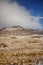 Frosty meadows and mountain chains