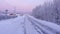 Frosty morning in the Arctic Circle in northern Sweden