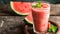 Frosty Refreshment: Indulge in a Cold Watermelon Smoothie in