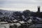 Frosty roof tops.