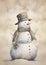 Frosty\\\'s Memories: A Nostalgic Snowman Portrait