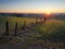 Frosty sunrise in the German city of Wipperfurth.