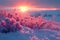 Frosty sunrise meditation Mindful moments in serene snowy landscapes