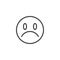 Frowning Face emoji line icon