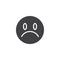 Frowning Face emoji vector icon