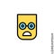 Frowning with open mouth emoji color vector icon. frowning with open mouth emoji icon, vector simple element illustration from