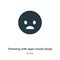 Frowning with open mouth emoji vector icon on white background. Flat vector frowning with open mouth emoji icon symbol sign from