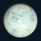 Frozen Alien Blue Waterworld Planet