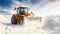Frozen Battle: Snowplow and Tractor Conquer Snowdrifts - Generative AI