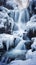 Frozen Beauty: Exploring the Mysteries of a Snowy Waterfall in A