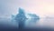 Frozen Beauty: Iceberg Wallpaper Background AI Generated