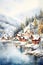 Frozen Beauty: A Winter Wonderland in the Village by the Snowy L