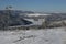 Frozen Belis-Fantanele lake near Marisel village, Apuseni mountains, Romania.