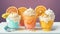 Frozen Bliss Celebrating National Creamsicle Day with a Luscious Chilled Dessert.AI Generated