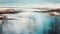 Frozen Blue River: A Calm Seascape Inspired By Ingrid Baars