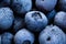 Frozen blueberries as background.  Healthy organic fruit. Natural antioxidant. Close up
