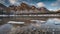 Frozen Body of Water near the Brown Mountains